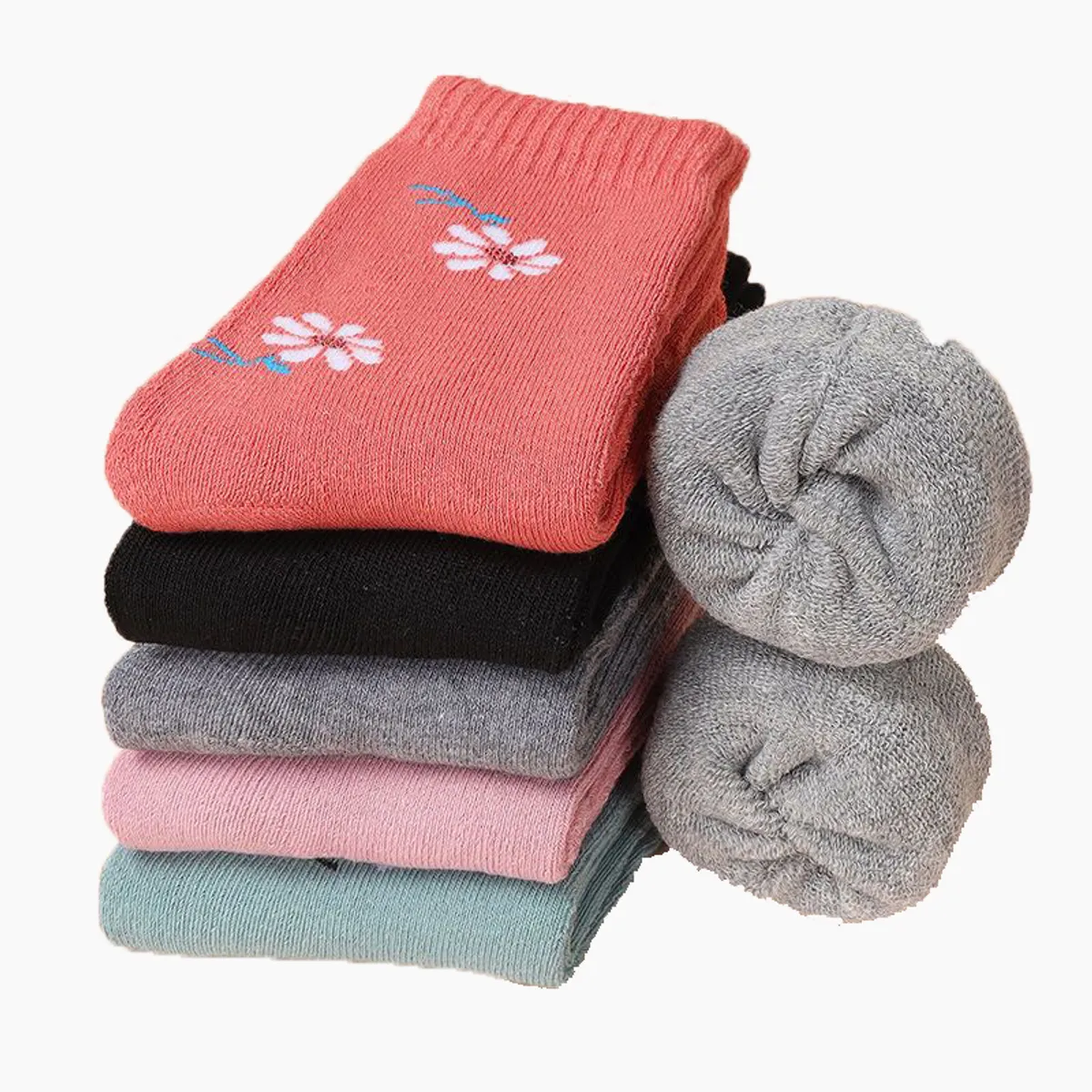 EVERSO - 12 Pares Calcetines De Algodón Con Toalla
