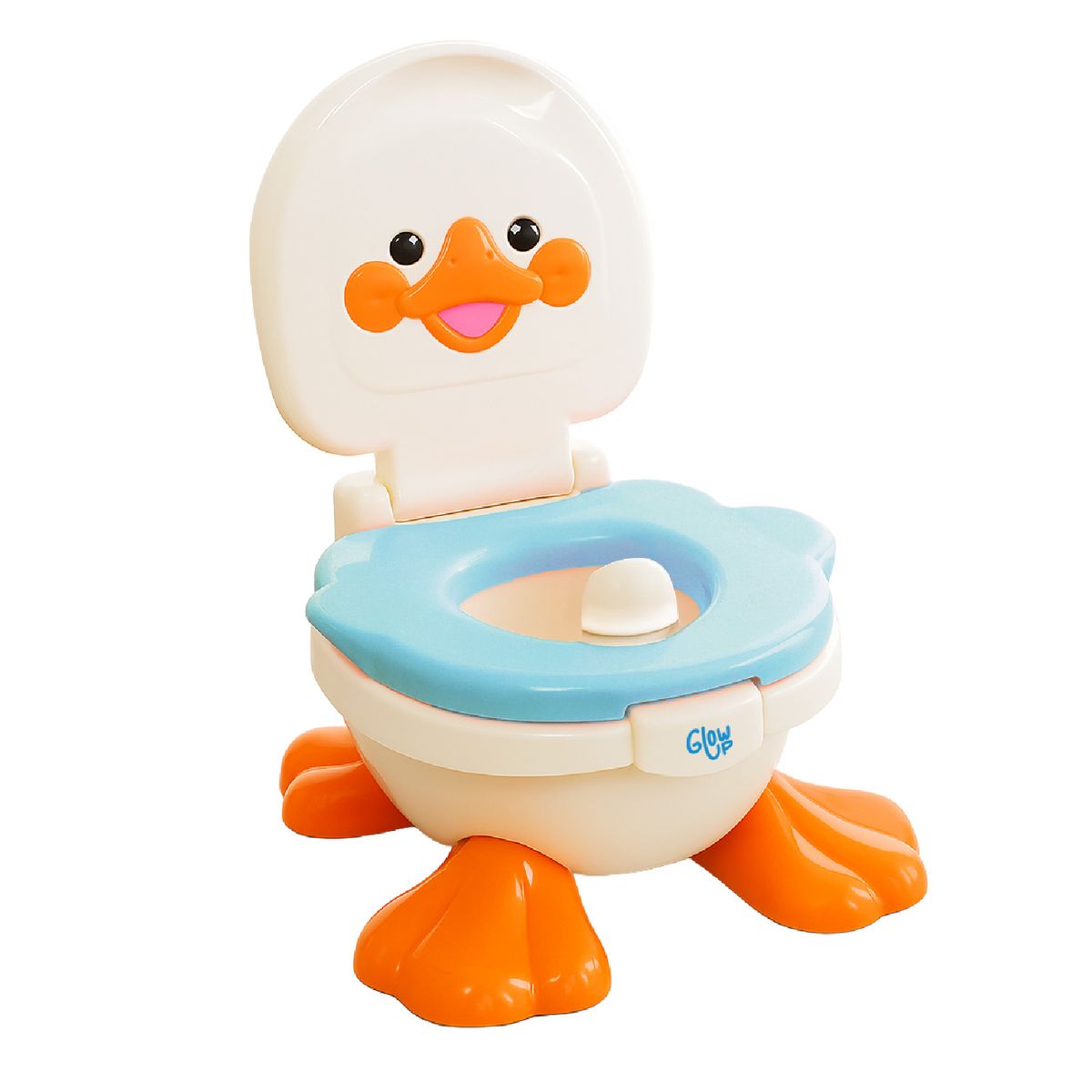 GLOWUP - Pelela Patito Duck Baby Potty 3en1 Celeste 18 a 36 meses