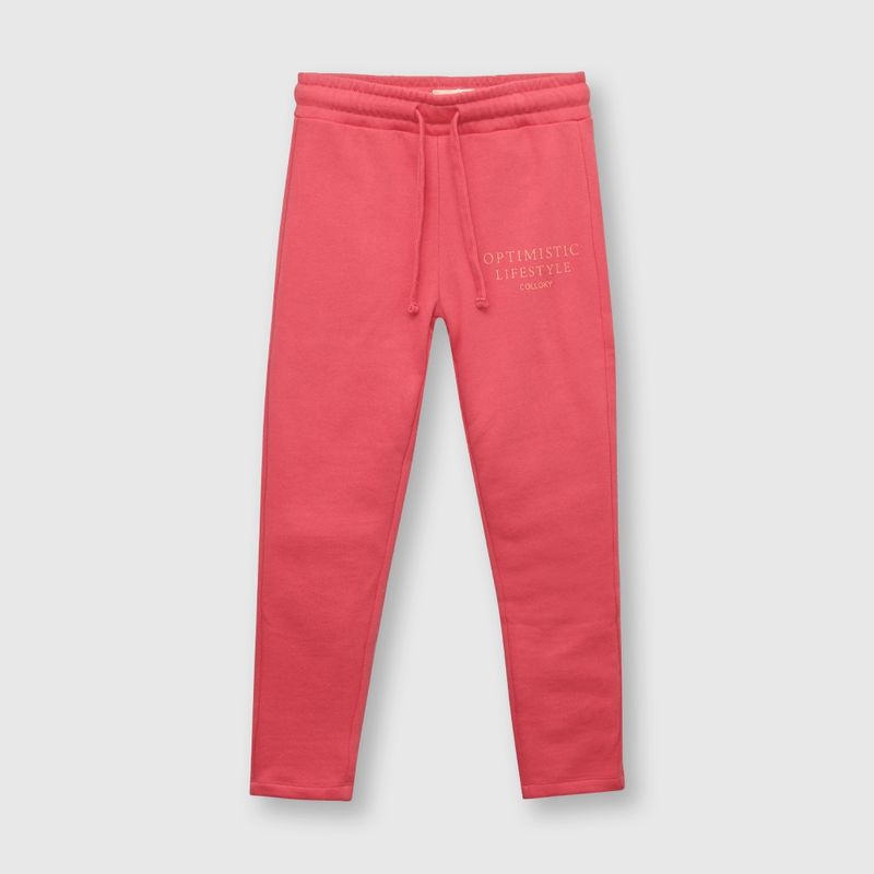 COLLOKY - Pantalón de niña de buzo estampado fucsia (2 a 12 años)