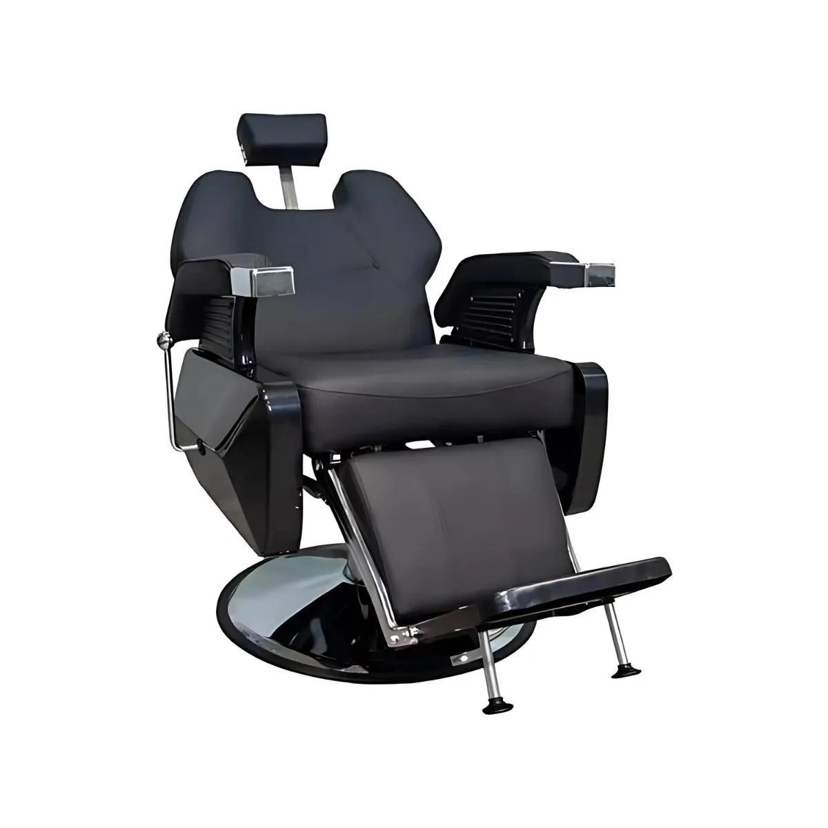 TODODESCUENTO - Sillon Barbero Peluqueria Pro Deluxe Inclinacion Regulable- NEGRO