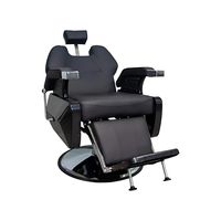 Sillon Barbero Peluqueria Pro Deluxe Inclinacion Regulable- NEGRO