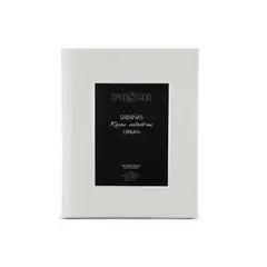 ROSEN - Sábana 300 Hilos Algodón Lisa Gris 2 Plazas