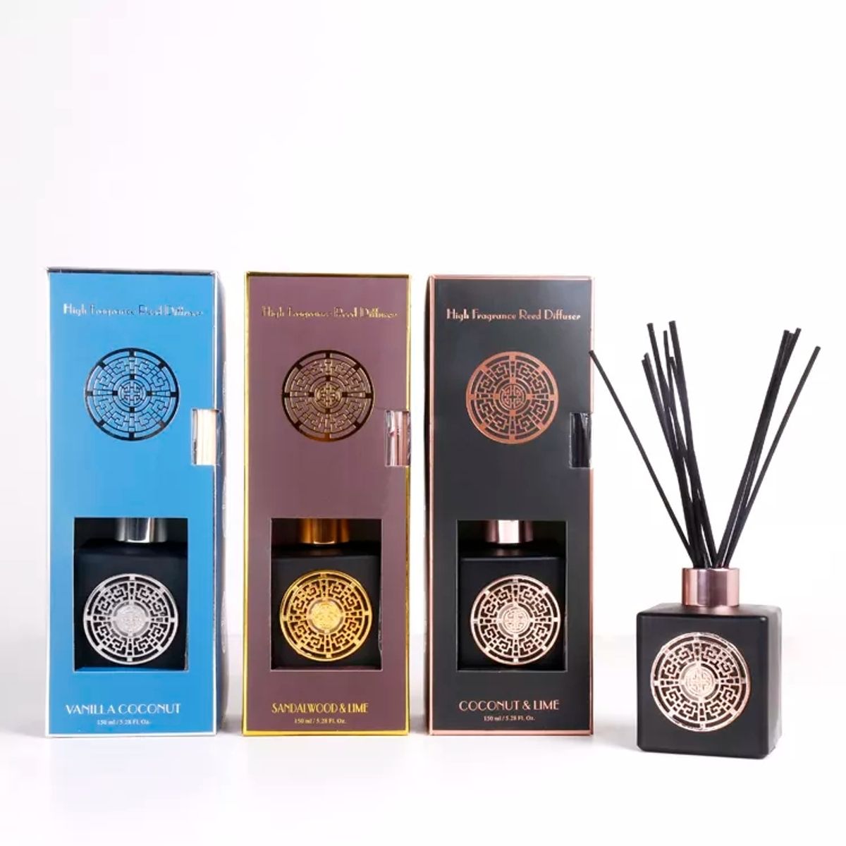 GENERICO - Difusor botella de vidrio 150ml Aroma Coconut and Lime