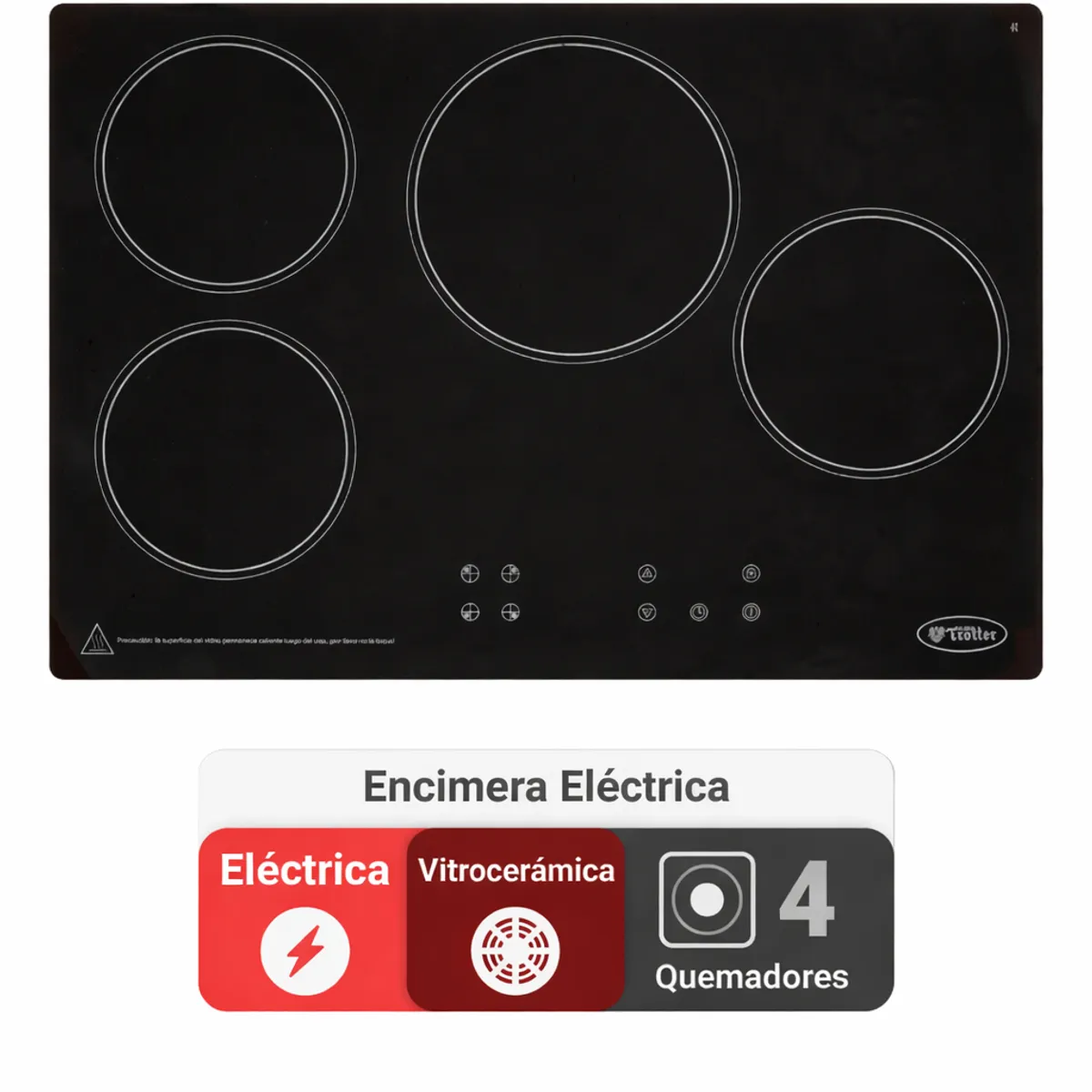 ALBIN TROTTER - Encimera eléctrica Glass Fein 60 4 platos