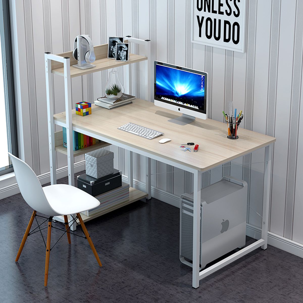 HOMER DESIGN - Escritorio H Oficina Madera Espesor 18mm 120cm X 55cm X 72cm 2003030