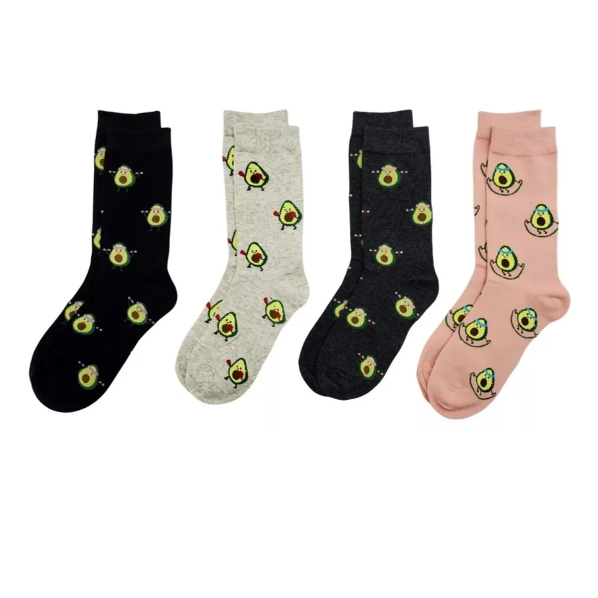 EVERSO - 12 Pares Calcetines Mujer Largo Con Diseño Con Diseño