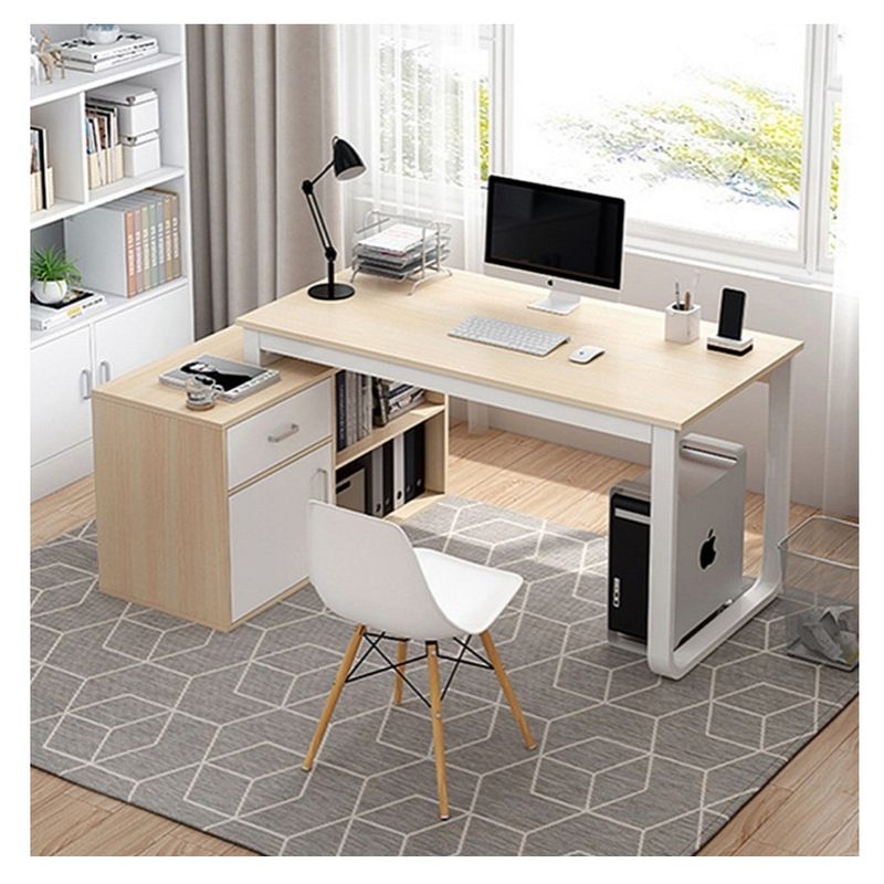 HOMER DESIGN - Escritorio Mesa Forma L Esquinero Moderno 120X50X75cm80X30X63cm