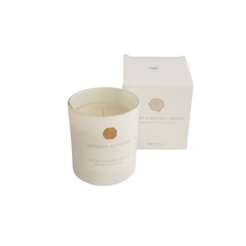 GENERICO - Vela de lujo perfumada aromaterapia de 200g White Jazmin