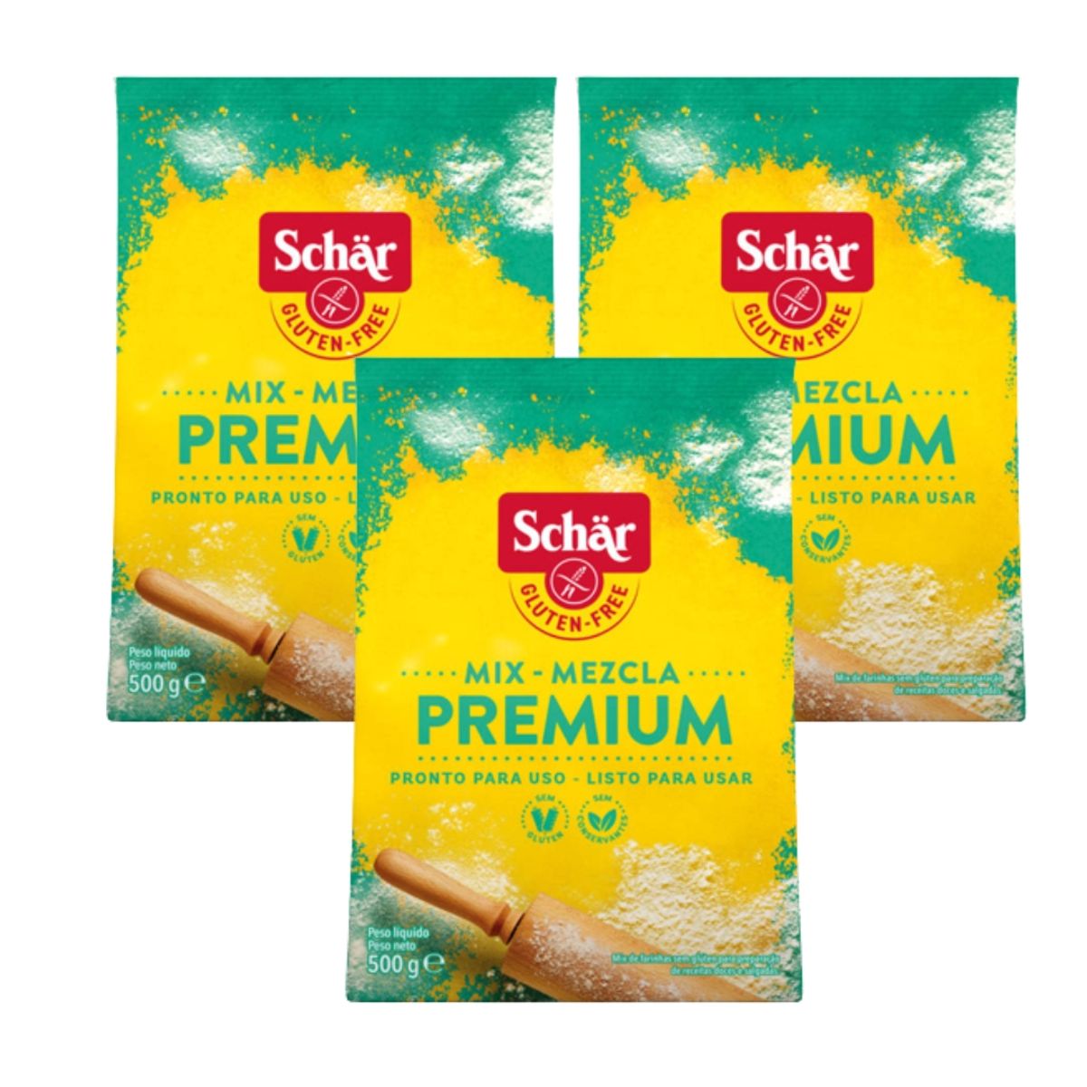 SCHAR - PACK X 3 HARINA MULTIUSO 500g SIN GLUTEN SCHÄR