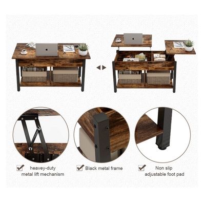 Imagen 2 del producto Mesa De Centro Elevable Para Living 110X49X48cm