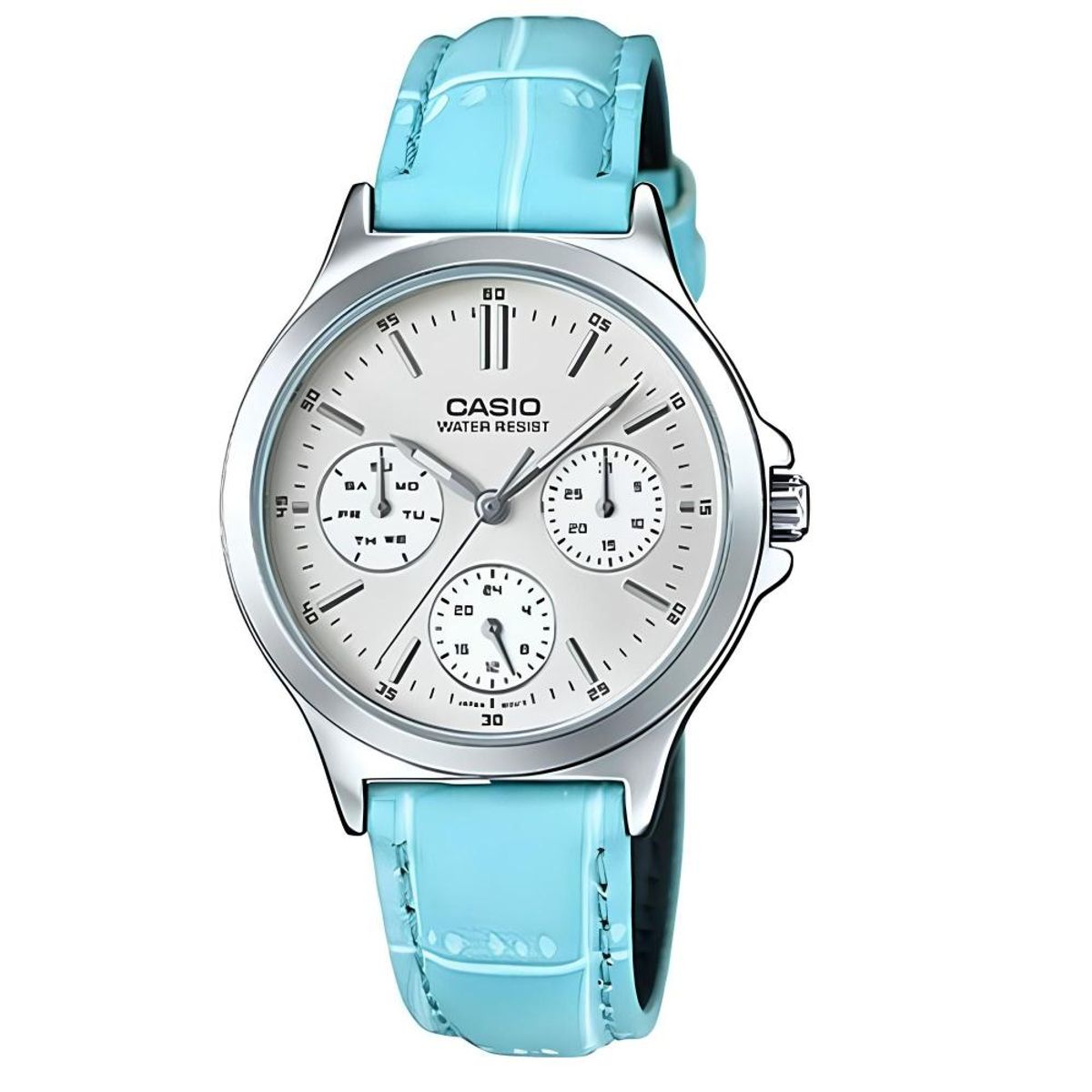 CASIO - Reloj Ltp-V300l-2a Mujer Analogo Cuero - Celeste