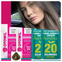 OTOWIL - PACK 2 TINTURAS DE CABELLO PERMANENTE CON ACEITE DE ARGAN