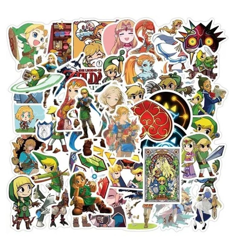GARSIL - 50 Stickers Zelda - Etiquetas Autoadhesivas- S243