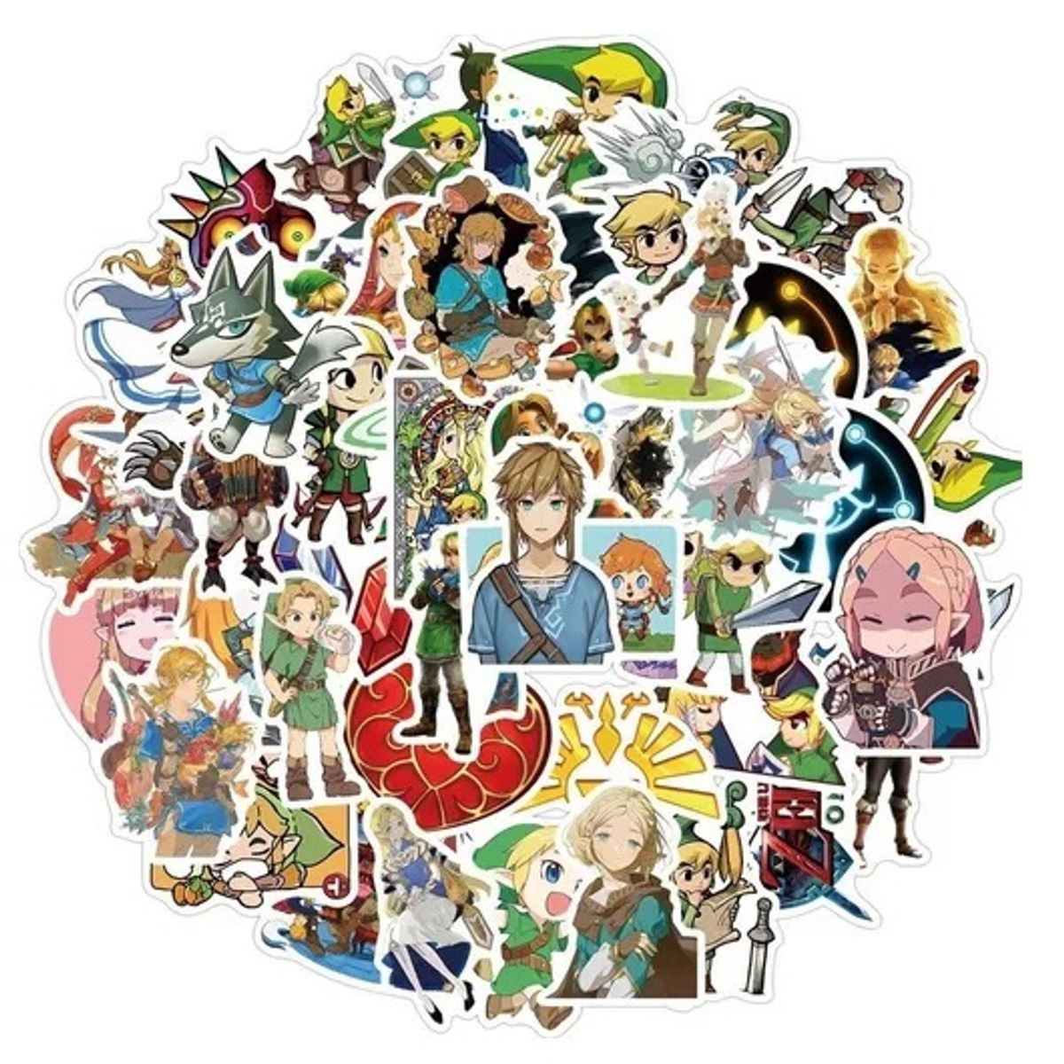 GARSIL - 50 Stickers Zelda - Etiquetas Autoadhesivas- S243