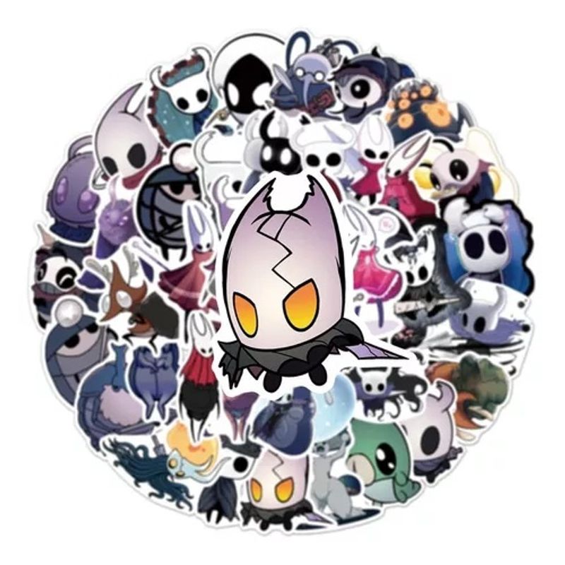 GARSIL - 50 Stickers Hollow Knight - Etiquetas Autoadhesivas