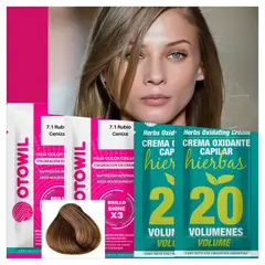 OTOWIL - PACK 2 TINTURAS DE CABELLO PERMANENTE CON ACEITE DE ARGAN