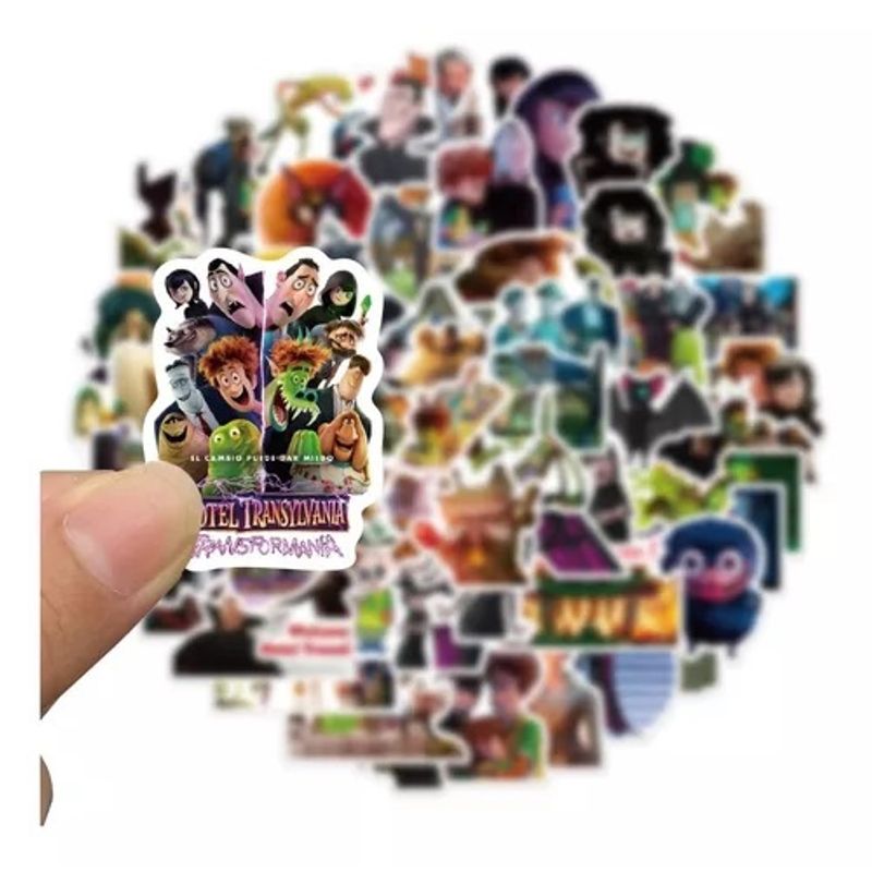 GARSIL - 50 Stickers Hotel Transylvania - Etiquetas Autoadhesivas