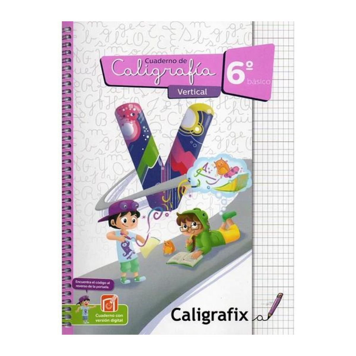 CALIGRAFIX - Caligrafía Vertical Sexto Básico Caligrafix C60v