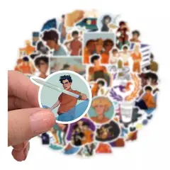 GARSIL - 50 Stickers Percy Jackson - Etiquetas Autoadhesivas