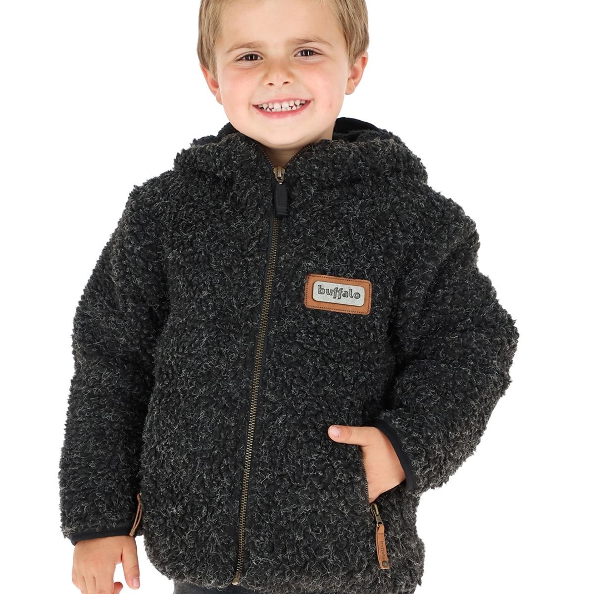 BUFFALO CHILE - Chaqueta Chiporro Negro Jaspeado Niños