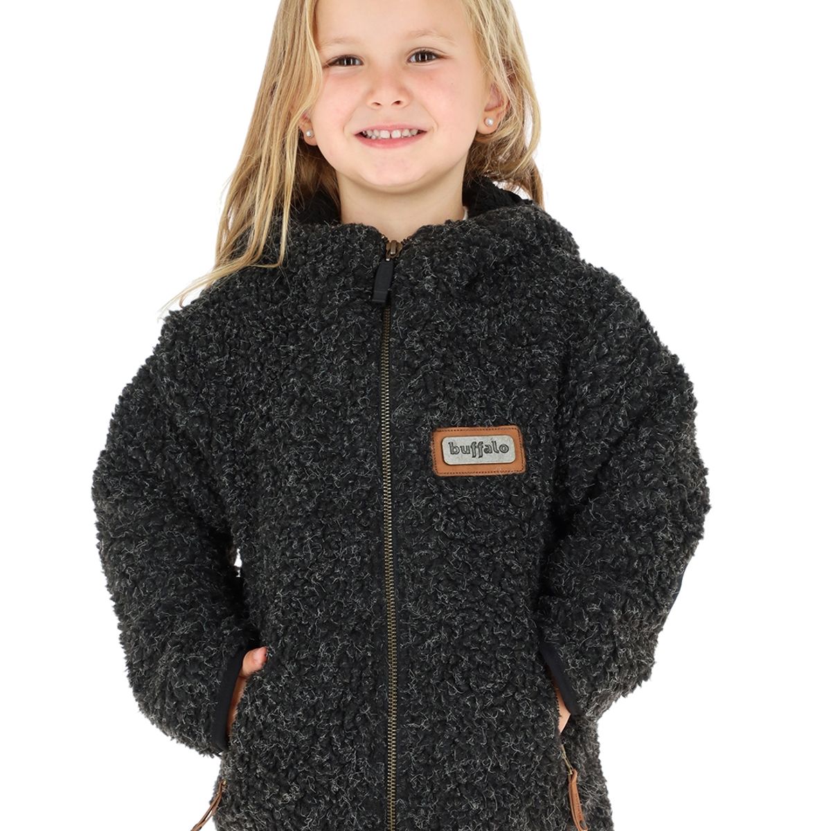 BUFFALO CHILE - Chaqueta Chiporro Negro Jaspeado Niños