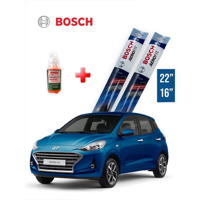 BOSCH - Kit Plumillas Limpiaparabrisas Bosch 22 Y 16 Grand i10
