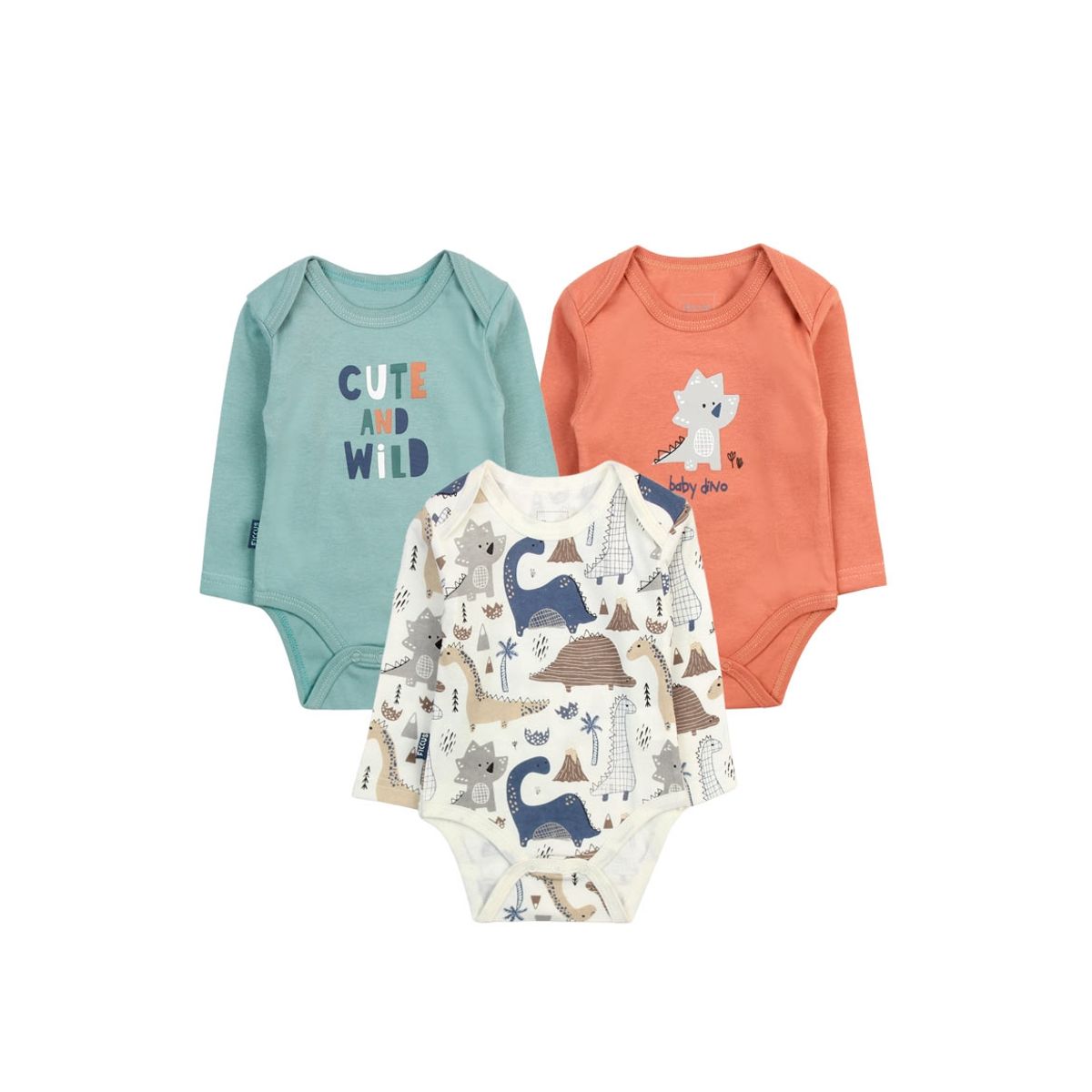 FICCUS - Set Body Newborn Niño M/Larga Jurassic