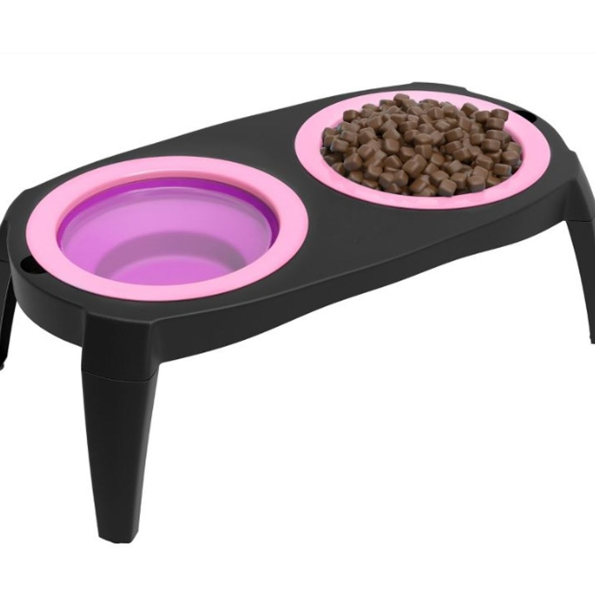 GENERICO - Tazones De Agua Y Comida Comedero Doble Para Mascota