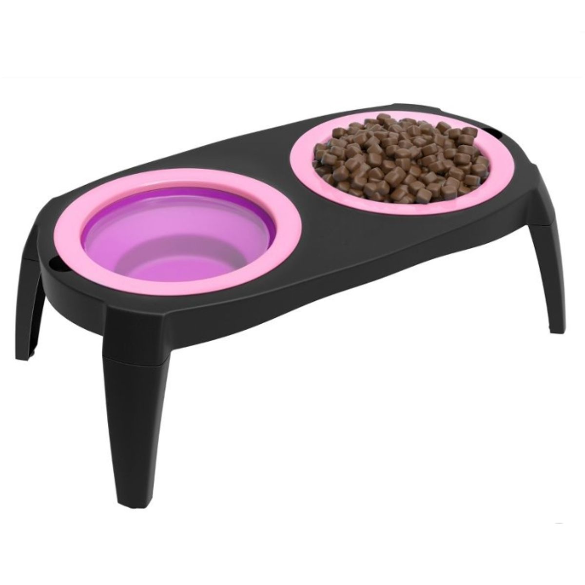 GENERICO - Tazones De Agua Y Comida Comedero Doble Para Mascota