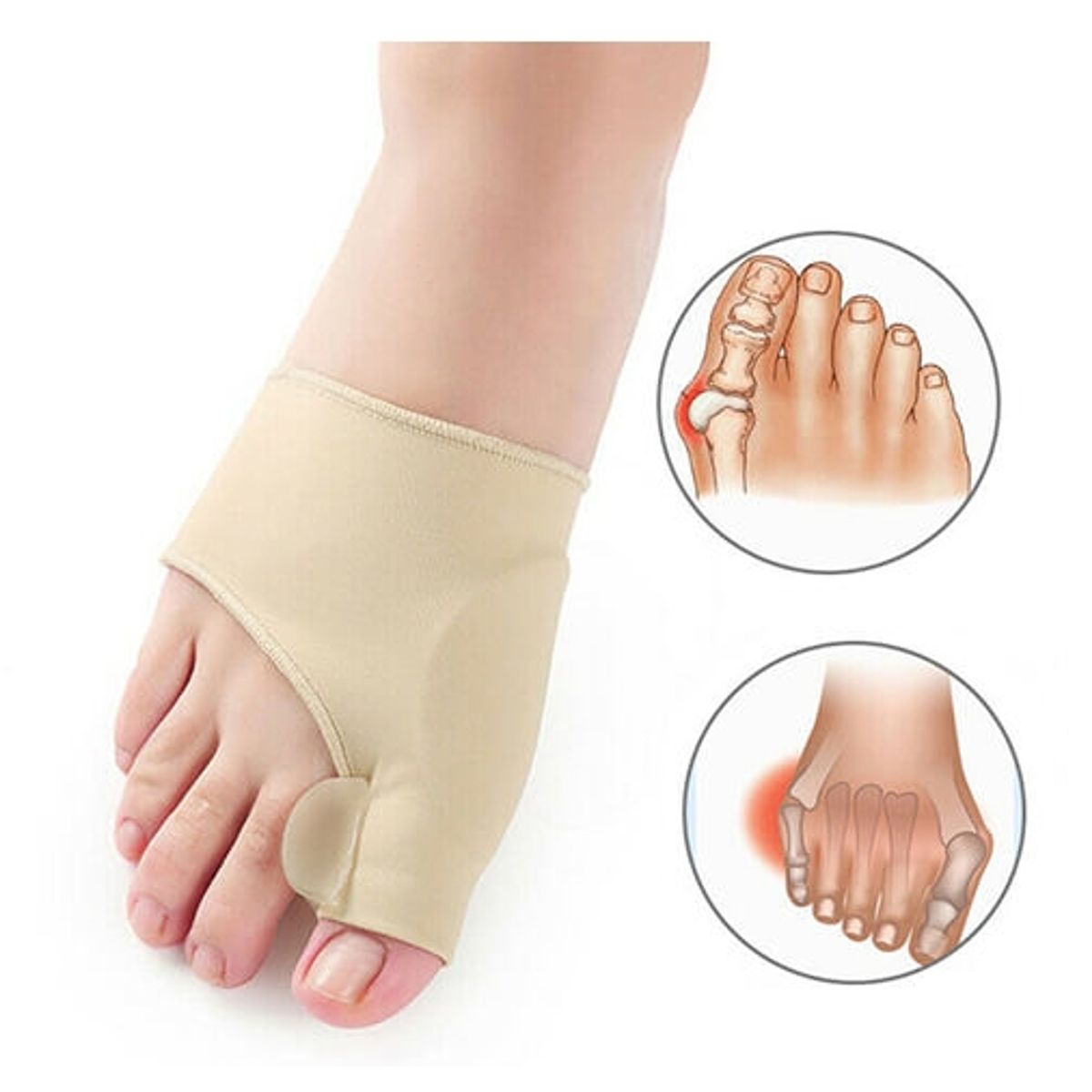 GENERICO - Corrector Con Protector De Juanetes Con Almohadilla Interna Silicona