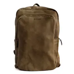 MILLAM - Mochila de Cuero Natural Marrón Unisex Notebook