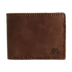 MILLAM - Billetera Estilo Clásico de Cuero Marrón para Hombre