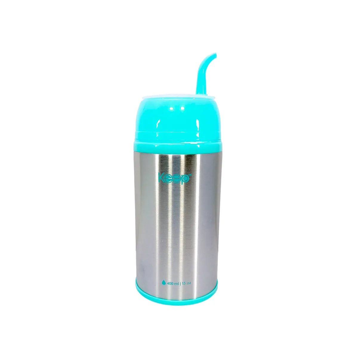 KEEP - Termo Mate Para Viaje 400 ml Autocebable Celeste/Amarillo - Keep