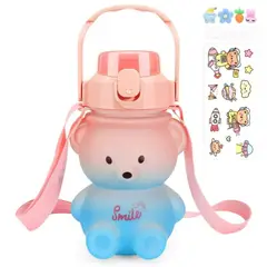 EKOI - Botella Motivacional Agua Grande Oso Kawai Capacidad 1400ml