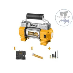 INGCO - Compresor De Aire Para Auto 13,5 V 120 Psi 18 A + 5 Ac
