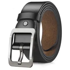KUANGYE - Cinturón Hombre eco cuero - Negro