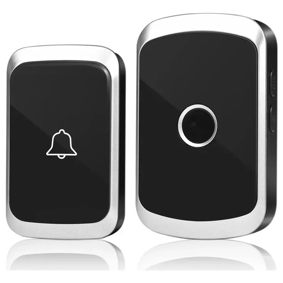 AIZO - Timbre Inalámbrico Exterior Portátil Puertas Timbre Portero negro