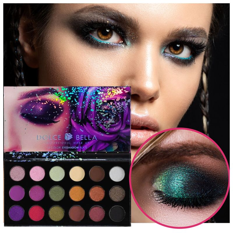 DOLCE BELLA - PALETA DE SOMBRAS DE 18 TONOS MODELO 01