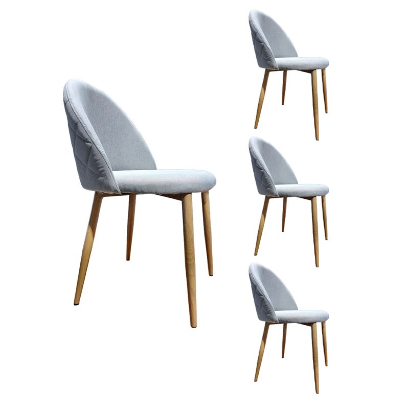 OH MI HOGAR - Pack 4 Sillas de Comedor Lino Gris Claro