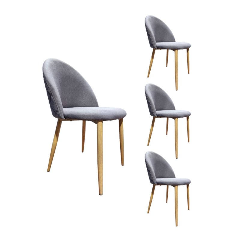 OH MI HOGAR - Pack 4 Sillas de Comedor Lino Gris Plomo