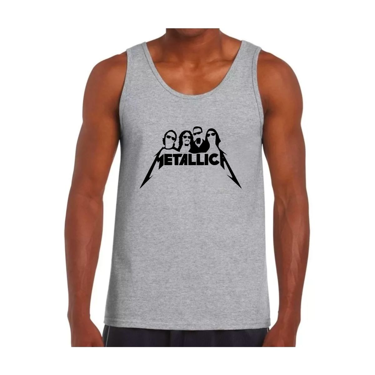 GENERICO - Polera Musculosa Sin Mangas 100% Algodon - Rock Metallica 02
