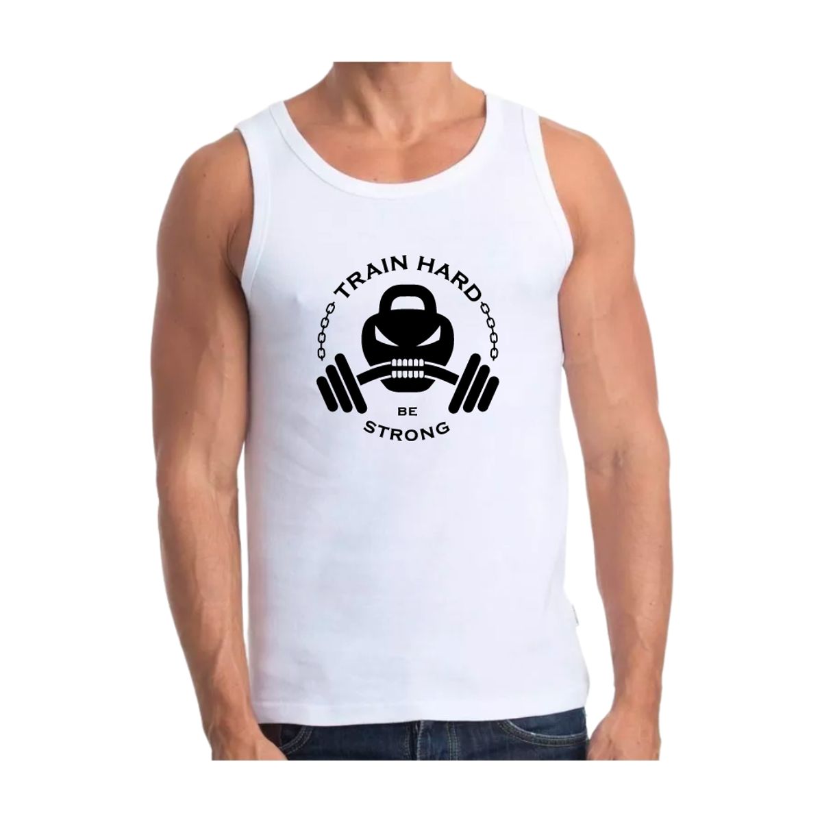 GENERICO - Polera Musculosa Sin Mangas 100 Algodon - Fitness Gym 02