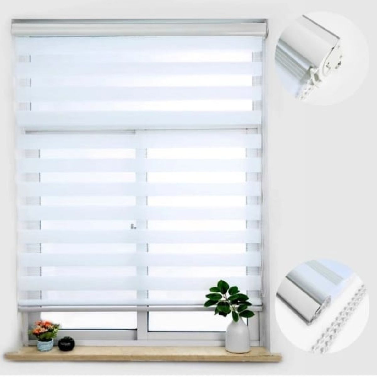 GENERICO - Cortina roller duo 200x200 blanca