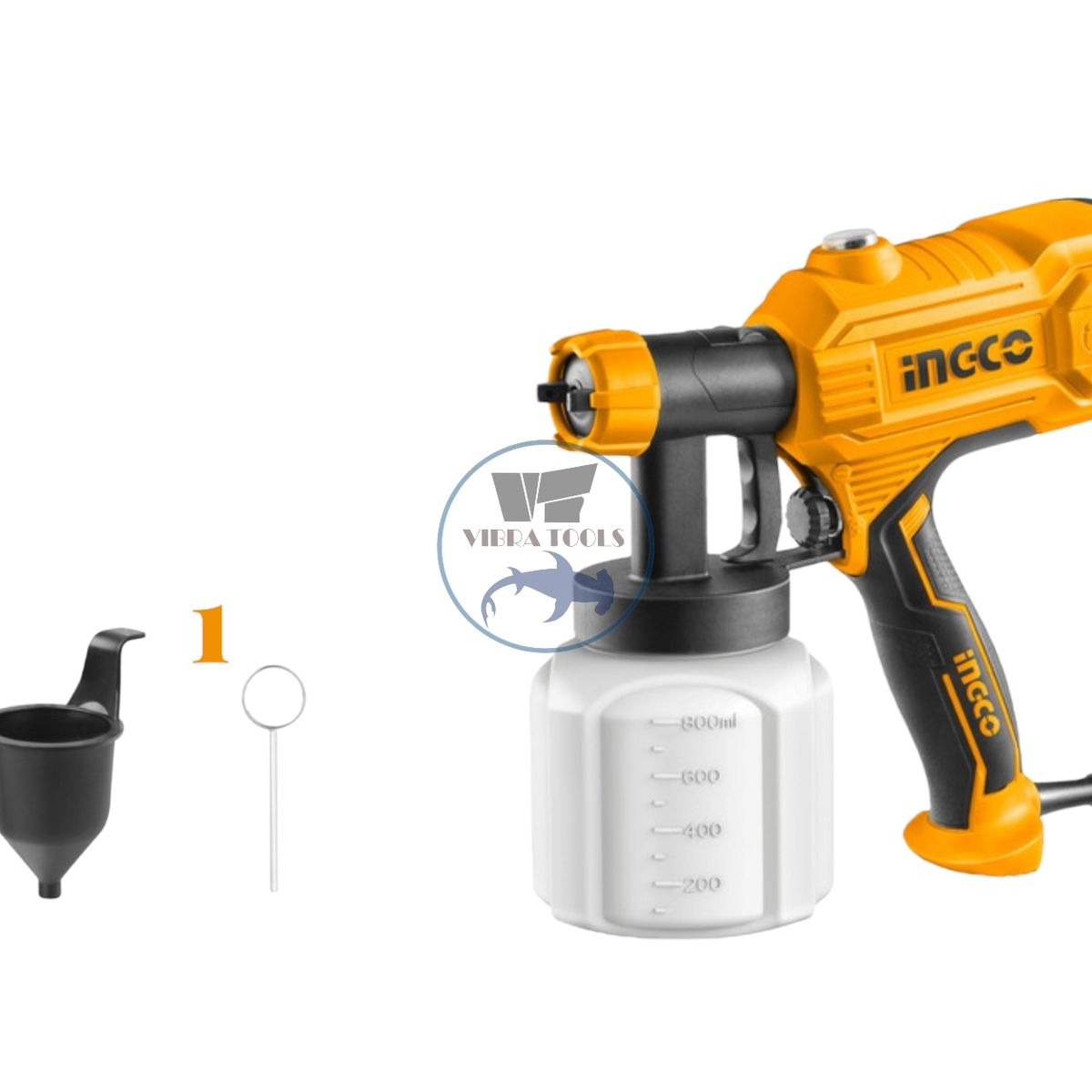 INGCO - Pistola Para Pintar Eléctrica Ingco 450 W Industrial + Accesorios