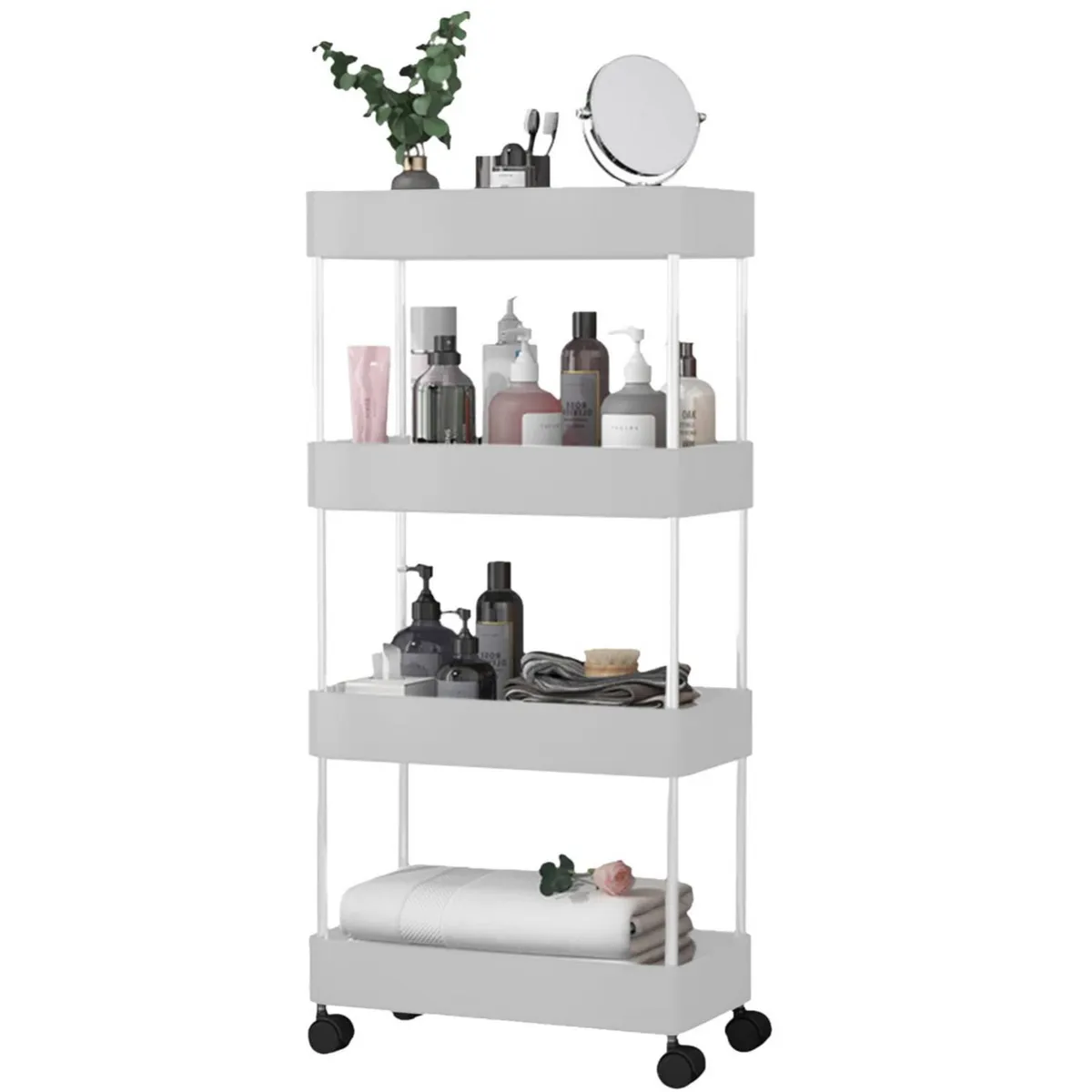 GENERICO - Carrito Organizador 4 Niveles Con Ruedas Multifuncional