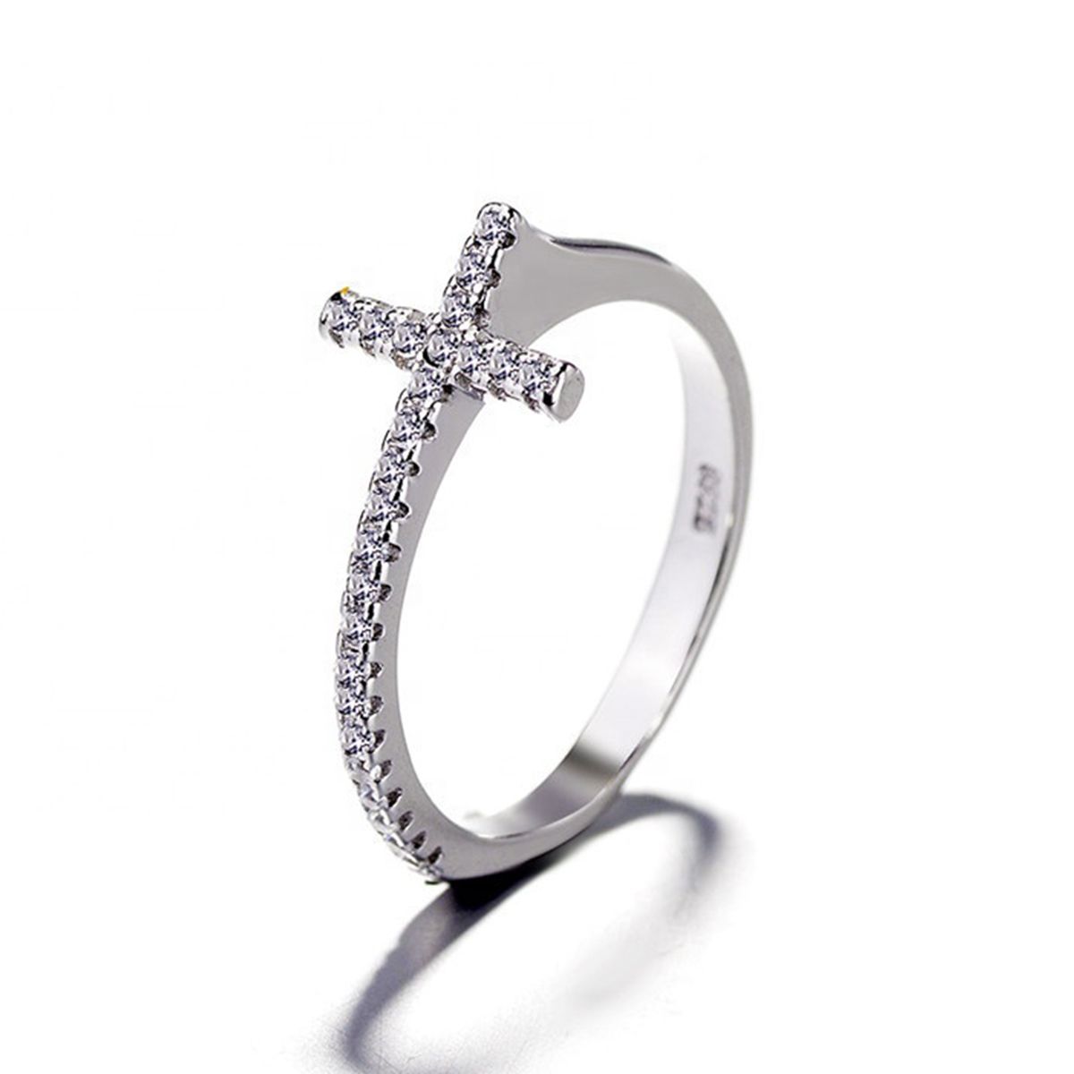 GENERICO - Anillo Plata 925 Mujer Cruz Circones Simbólico Joya