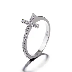 GENERICO - Anillo Plata 925 Mujer Cruz Circones Simbólico Joya