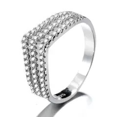 GENERICO - Anillo Plata 925 Mujer Compromiso Circones Elegante Joya