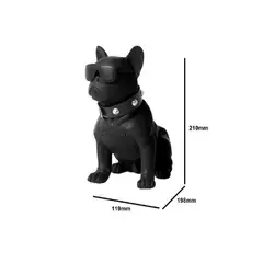GENERICO - Parlante Dog Bluetooth inalámbrico Bulldog perro Blanco