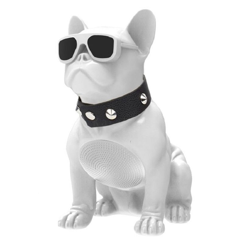 GENERICO - parlante Dog Bluetooth inalámbrico perro Bulldog Negro